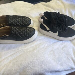 Nike Black and White Women's Sneakers AND bonus casual Amazon sneakers